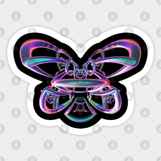 Rainbow Butterfly Sticker by Lynn